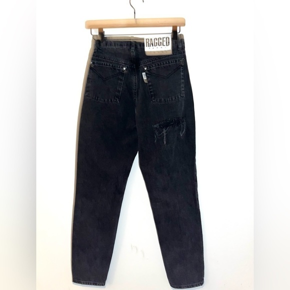 Ragged Priest Butt Cut Jeans Black High Rise Straight Leg Cropped Womens Size 26 - Picture 9 of 9